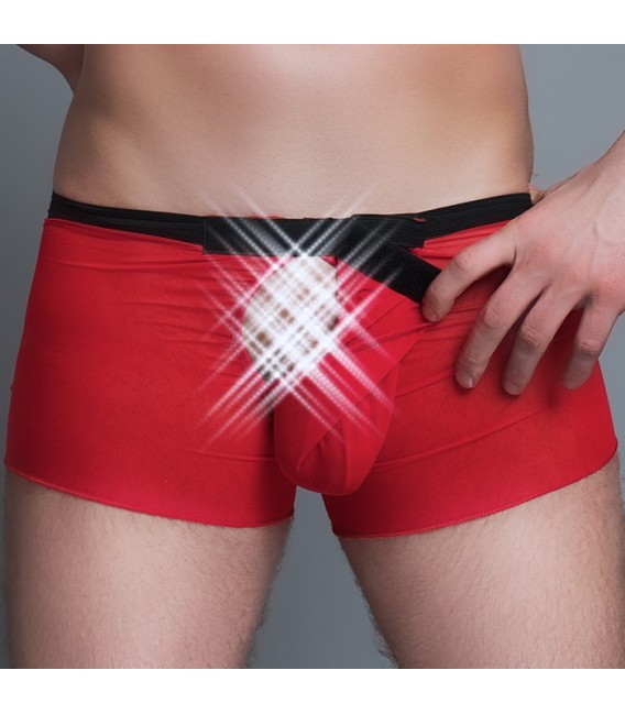 Boxer MC/9012 aus roten transparenten Tüll für Männer von Andalea Dessous Bild 2 Großbild