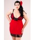 rot/schwarzes Kleid E/2010 von Andalea Dessous Produktbild