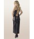 langes schwarzes Wetlook-Kleid M/1072 von Andalea