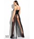 schwarzes langes Kleid Anastasia von Demoniq Black Rose Collection