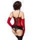 Reizvolle Burlesque-Corsage in rot/schwarz Bild 2
