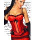Reizvolle Burlesque-Corsage in rot/schwarz Bild 4