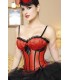 Reizvolle Burlesque-Corsage in rot/schwarz Bild 5
