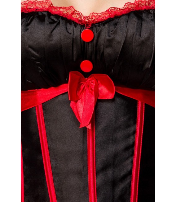Burlesque-Corsage in schwarz/rot Bild 3