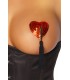Nipple-Patches rot in Herzform mit Pailletten Bild 2