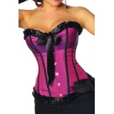 Burlesque-Satin-Corsage in lila/schwarz Bild 4