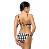 Push-Up-Bikini-Set in schwarz/weiß