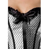 Rockabilly-Corsage mit Polka-Dots