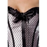 Rockabilly-Corsage rosa/schwarz - AT12058