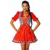 Dirndl rot/weiß