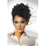 Minihut / Fascinator in schwarz