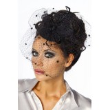 Minihut / Fascinator in schwarz