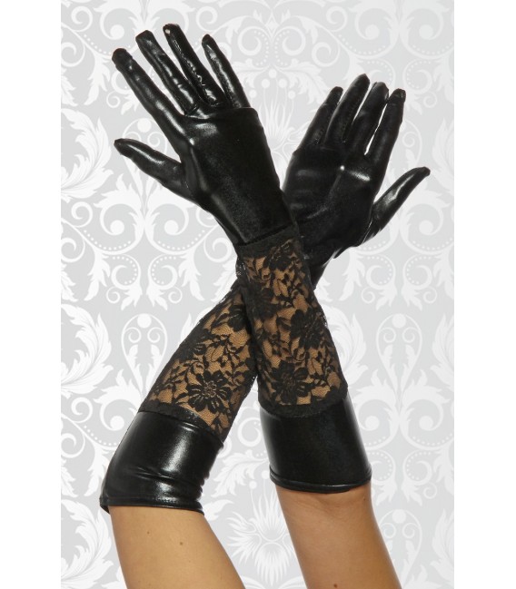Wetlook-Handschuhe mit Spitze - AT12446