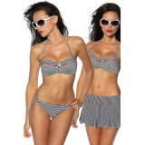 Push-Up Bikini-Set schwarz/weiß/rot - AT12612