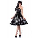 Rockabilly-Kleid schwarz/weiß - AT12655