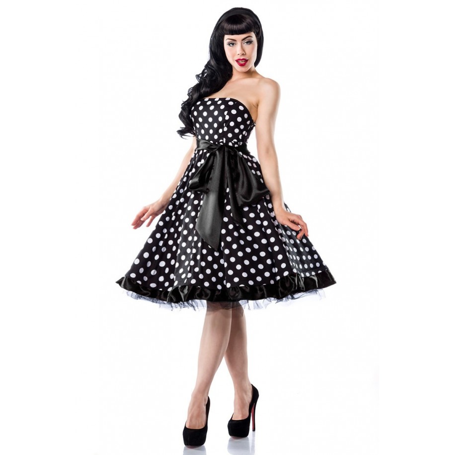 Rockabilly-Kleid schwarz/weiß - AT12655