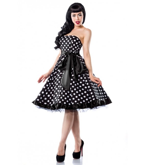 Rockabilly-Kleid schwarz/weiß - AT12655
