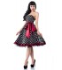 Rockabilly-Kleid schwarz/weiß/rot - AT12655