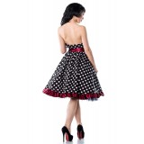 Rockabilly-Kleid schwarz/weiß/rot - AT12655