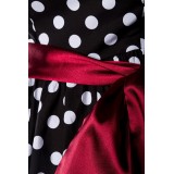 Rockabilly-Kleid schwarz/weiß/rot - AT12655