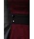 Rockabilly-Kleid schwarz-burgund mit schönem Schlüsselloch-Ausschnitt