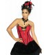 vierteiliges Burlesque-Kostüm, bestehend aus Rock, Petticoat, Corsage und Bolero