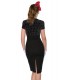 Vintage-Kleid im Pin-Up-Stil schwarz - AT12873