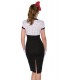 Vintage-Kleid im Pin-Up-Stil schwarz/weiß - AT12873