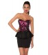 	Vintage-Kleid mit Pailletten schwarz/pink