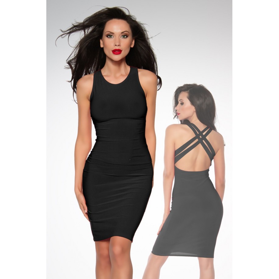 Cocktail-Kleid Stretchkleid in schwarz