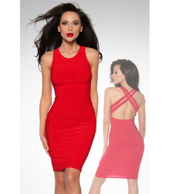 Cocktail-Kleid Stretchkleid in rot