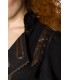 Steampunk-Mantel mit geprägter Musterung und Zierborten, sowie mit Kragensteg und verziertem Revers