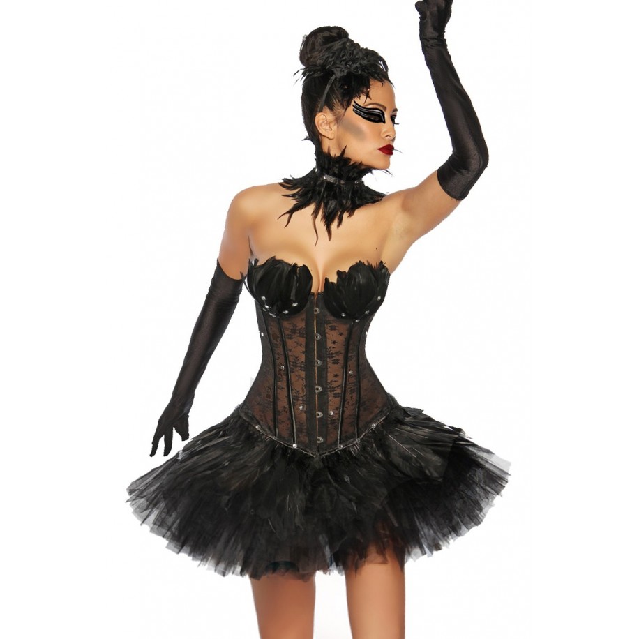 Black Swan Swan Corsage schwarz