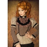 Steampunk-Bluse mit stilvollem Paisley-Muster