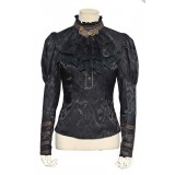 Steampunk-Bluse mit abnehmbarem Jabot