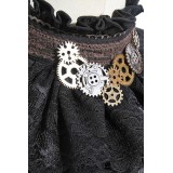 Steampunk-Bluse mit abnehmbarem Jabot