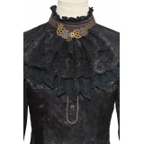 Steampunk-Bluse mit abnehmbarem Jabot