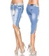 Capri-Jeans mit Kordeln