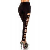 Leggings mit seitlichen Cutouts schwarz