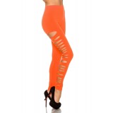 Leggings mit seitlichen Cutouts orange