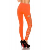 Leggings mit seitlichen Cutouts orange