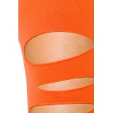 Leggings mit seitlichen Cutouts orange