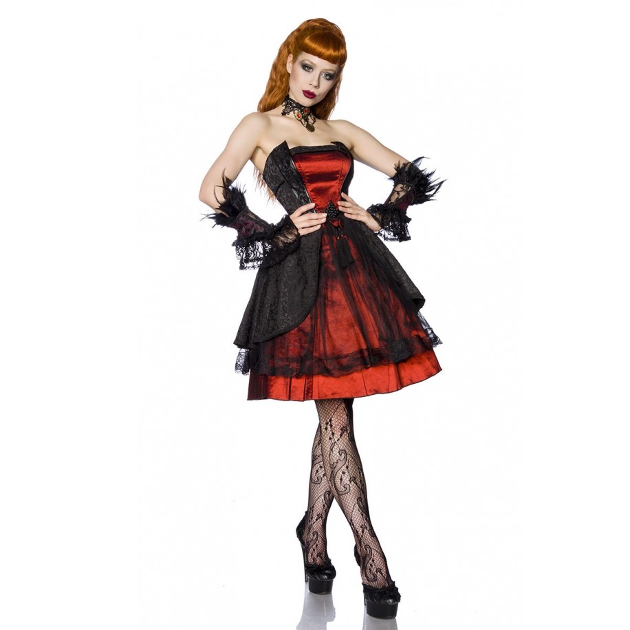 Gothic-Kleid mit Bandeau-Oberteil