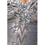 Bandage-Shape-Kleid silber