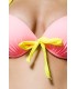 Push-Up-Bikini rosa/gelb