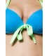 Push-Up-Bikini blau/grün