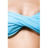 Bandeau-Bikini hellblau