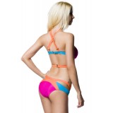 farbenfroher Bikini pink/orange/blau