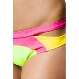 farbenfroher Bikini grün/pink/gelb