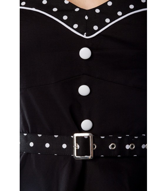 Rockabilly-Kleid schwarz-weiß, inklusive Bolero und Gürtel